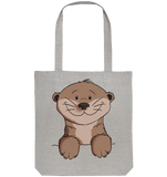 Otter Tasche - Organic Tote-Bag - Schweinchen's Shop - Taschen - Heather Grey / ca. 38x42