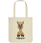 Alpaka m.T. - Organic Tote-Bag - Schweinchen's Shop - Taschen - Natural / ca. 38x42