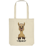 Alpaka m.T. - Organic Tote-Bag - Schweinchen's Shop - Taschen - Natural / ca. 38x42