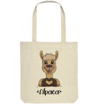 Herz Alpaka - Organic Tote-Bag - Schweinchen's Shop - Taschen - Natural / ca. 38x42