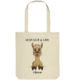 Organic Tote-Bag - "Keep Calm" - Schweinchen's Shop - Taschen - Natural / ca. 38x42