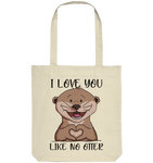 Otter - "Love You Like No Otter" - Organic Tote-Bag - Schweinchen's Shop - Taschen - Natural / ca. 38x42