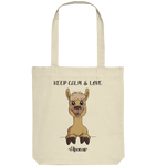 "Keep Calm" Alpaka - Organic Tote-Bag - Schweinchen's Shop - Taschen - Natural / ca. 38x42