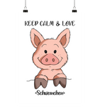 Poster - "Schweinchen Keep Calm" - Poster Din A1 (hoch) - Schweinchen's Shop - Poster - Paperwhite / Din A1 (hoch)