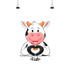 Poster - "Kuh" - Poster Din A1 (hoch) - Schweinchen's Shop - Poster - Paperwhite / Din A1 (hoch)