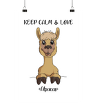 Poster - "Alpaca Keep Calm" - Poster Din A1 (hoch) - Schweinchen's Shop - Poster - Paperwhite / Din A1 (hoch)