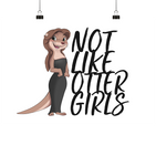 Poster - "Not Like Otter Girls" - Poster Din A1 (quer) - Schweinchen's Shop - Poster - Paperwhite / Din A1 (quer)