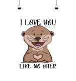 Otter - "Love You Like No Otter" - Poster Din A2 (hoch) - Schweinchen's Shop - Wall Art -