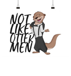 Poster - "Not Like Otter Men" - Poster Din A2 (quer) - Schweinchen's Shop - Poster - Paperwhite / Din A2 (quer)