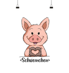 Poster - "Schweinchen" - Poster Din A3 (hoch) - Schweinchen's Shop - Poster - Paperwhite / Din A3 (hoch)