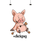 Poster - "DickPig" - Poster Din A3 (hoch) - Schweinchen's Shop - Poster - Paperwhite / Din A3 (hoch)