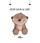 Poster - "Otter Keep Calm" - Poster Din A4 (hoch) - Schweinchen's Shop - Poster - Paperwhite / Din A4 (hoch)