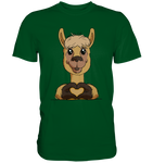 T-Shirt - "Herz" - Men - Schweinchen's Shop - Unisex-Shirts - Bottle Green / S