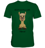 "Keep Calm" Alpaka - Premium Shirt - Schweinchen's Shop - Unisex-Shirts - Bottle Green / S