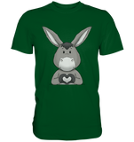 Esel "Herz" o.T. - Premium Shirt - Schweinchen's Shop - Unisex-Shirts - Bottle Green / S