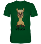 Alpaka m.T. - Premium Shirt - Schweinchen's Shop - Unisex-Shirts - Bottle Green / S