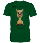 T-Shirt - "Keep Calm" - Men - Schweinchen's Shop - Unisex-Shirts - Bottle Green / S