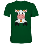 Kuh o-T. - Premium Shirt - Schweinchen's Shop - Unisex-Shirts - Bottle Green / S