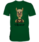 Herz Alpaka - Premium Shirt - Schweinchen's Shop - Unisex-Shirts - Bottle Green / S