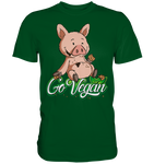 T-Shirt - "DickPig" - Vegan Edition - Men - Schweinchen's Shop - Unisex-Shirts - Bottle Green / S