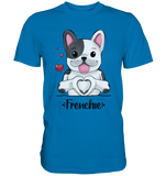 "Frenchie Herz" - Premium Shirt - Schweinchen's Shop - Unisex-Shirts - Royal Blue / S