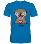 "Herz Otter" - Men - Schweinchen's Shop - Unisex-Shirts - Royal Blue / S
