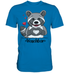 "Herz Waschbär" - Premium Shirt - Schweinchen's Shop - Unisex-Shirts - Royal Blue / S