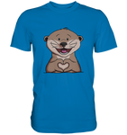Otter Herz - Men - Schweinchen's Shop - Unisex-Shirts - Royal Blue / S