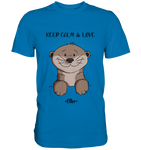 Otter "KEEP CALM" - Premium Shirt - Schweinchen's Shop - Unisex-Shirts - Royal Blue / S