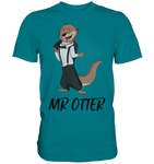 T-Shirt - Premium - "Mr Otter" - Men - Schweinchen's Shop - Unisex-Shirts - Diva Blue / S