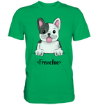 "Frenchie" - Premium Shirt - Schweinchen's Shop - Unisex-Shirts - Kelly Green / S