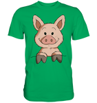 T-Shirt - Schweinchen - Men - Schweinchen's Shop - Unisex-Shirts - Kelly Green / S