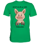 T-Shirt - "Keep Calm" - Men - Schweinchen's Shop - Unisex-Shirts - Kelly Green / S