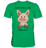 T-Shirt - "Keep Calm" - Men - Schweinchen's Shop - Unisex-Shirts - Kelly Green / S
