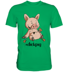 T-Shirt - "dickpig" - Men - Schweinchen's Shop - Unisex-Shirts - Kelly Green / S