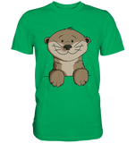 Otter T-Shirt - Premium Shirt - Schweinchen's Shop - Unisex-Shirts - Kelly Green / S