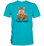T-Shirt - "Süßes Ferkel" - Men - Schweinchen's Shop - Unisex-Shirts - Swimming Pool / S