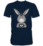Esel "Herz" o.T. - Premium Shirt - Schweinchen's Shop - Unisex-Shirts - Navy / S