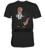 T-Shirt - Premium - "Mr Otter" - Men - Schweinchen's Shop - Unisex-Shirts - Black / S