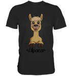 Alpaka m.T. - Premium Shirt - Schweinchen's Shop - Unisex-Shirts - Black / S