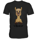 Alpaka m.T. - Premium Shirt - Schweinchen's Shop - Unisex-Shirts - Black / S