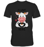T-Shirt - "I LOVE KÜHE" - Men - Schweinchen's Shop - Unisex-Shirts - Black / S