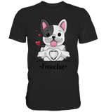 "Frenchie Herz" - Premium Shirt - Schweinchen's Shop - Unisex-Shirts - Black / S