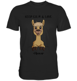 "Keep Calm" Alpaka - Premium Shirt - Schweinchen's Shop - Unisex-Shirts - Black / S