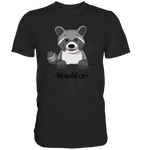"Waschbär" - Premium Shirt - Schweinchen's Shop - Unisex-Shirts - Black / S