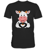 Herz Kuh o.T. - Premium Shirt - Schweinchen's Shop - Unisex-Shirts - Black / S
