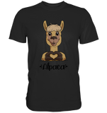 Herz Alpaka - Premium Shirt - Schweinchen's Shop - Unisex-Shirts - Black / S