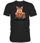 T-Shirt - "Süßes Ferkel" - Men - Schweinchen's Shop - Unisex-Shirts - Black / S