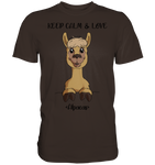 T-Shirt - "Keep Calm" - Men - Schweinchen's Shop - Unisex-Shirts - Brown / S