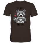 "I LOVE TRASH" - Premium Shirt - Schweinchen's Shop - Unisex-Shirts - Brown / S